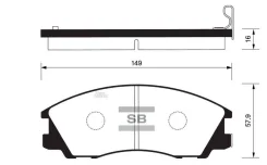 ������� ��������� ����� Hyundai Terracan 01- Sangsin Brake SP1097 SP1097 ����