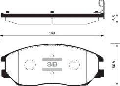 ������� ��������� Kia Opirus; Hyundai XG 581013FA00 Sangsin Brake Sangsin Brake SP1161 SP1161 ����