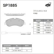 ������� ��������� ��������, �������� FO Transit 12- Sangsin Brake SP1885 SP1885 ����