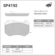 ������� �������� Mercedes W205 SP4192 Sangsin Brake SP4192 SP4192 ����