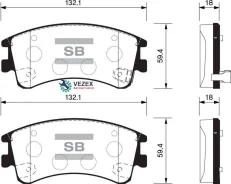 ������� ��������� �������� Mazda 6 I GG (2005-2007), Rover 75 (RJ) (1999-2005) Sangsin Brake SP1518 SP1518 ����