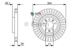 ���� ��������� PSA C4/308/508 10- �����. ����. D=304��. Bosch 0986479A89 0986479A89 ����