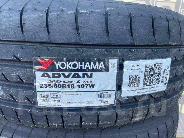 Yokohama Advan Sport V105, 235/60R18 107W Made in Japan, 18", 4 шт, в ...