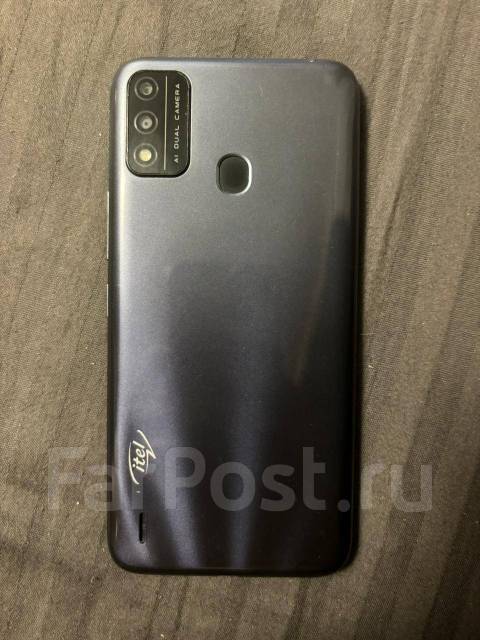 Смартфон Itel A48, 32 гб, 6.10", моноблок, черный, 4G LTE, б/у, в ...