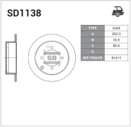 ���� ��������� SD1138 (58411-M2050, MB668083) Sangsin Brake SD1138 SD1138 ����