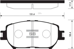 ������� ��������� ����� Toyota Camry 01-/WISH 03- Sangsin Brake SP2037 SP2037 ����