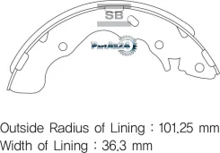 ������� ����. ���. Hyundai Accent 00-05/Elantra 00-/Lantra -00/Matrix 01- (203x39) Sangsin Brake SA128 SA128 ����