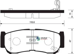 ������� �������� �. SsangYong Action 05/Kyron 05/Rodius 04 2.7 SP1173SNS [583023EU00] ! Sangsin Brake SP1173 SP1173 ����