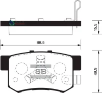 ������� ��������� Honda Accord 03- ����. Sangsin Brake SP2116 SP2116 ����