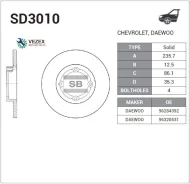 ���� ��������� �������� Daewoo Matiz / Chevrolet AVEO Sangsin Brake SD3010 Sangsin Brake SD3010 SD3010 ����