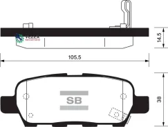 ������� ��������� Nissan/Infinity X-Trail/Qashqai/Tiida/FX 03- ����. Sangsin Brake SP1184 SP1184 ����