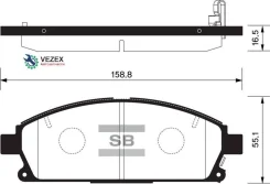 ������� ��������� �������� Honda Civic VII-IX (2000- )/ FR-V 2004-2009, Nissan X-Trail I T30 (2001-2013), Infiniti QX4 (1996-2002) Sangsin Brake SP136...