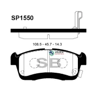 ������� �������� ��������! Suzuki Ignis 1.3 00-03 SP1550 Sangsin Brake SP1550 SP1550 ����