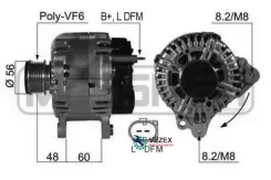 ��������� 14V 140A AUDI A1 1,6/2,0 TDI 10-/A3 1,6-3,2/TDI 03-12/A4 1,9/2,0 TDI 00-08/TT 2,0/TDI 06-, VW Caddy III 1,6-2,0/TDI 04-/Golf 1,6-2,0/TDI 03...