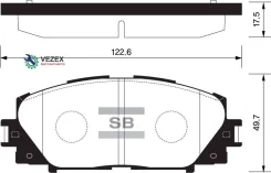 ������� ��������� �������� Toyota Yaris II-III(2005- )/ Prius III (2009-2015), Lexus CT (2011- ) Sangsin Brake SP1377 SP1377 ����
