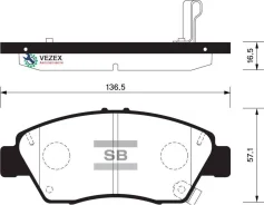 ������� ���������, �������� Honda Civic VIII (2006-2012)/ CR-X III (1992-1998) Sangsin Brake SP1435 SP1435 ����