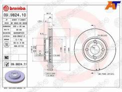   () Toyota Corolla (E120) 00-07 / Corolla Fielder (E120) 00-06 / Corolla JPN (E Brembo 09.9824.10,  09982410 