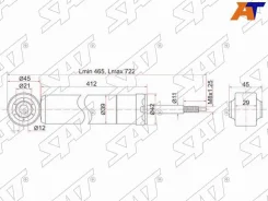 ����������� Ford Fiesta 02-05 / Fusion 02-12 (�����/ ������=�����) SAT ST-D462-28-70X, �����/������ ������ STD4622870X ����