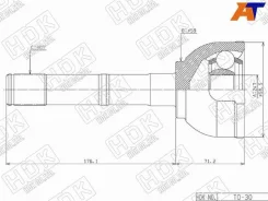 ���� (�������/ ��������) Toyota Land Cruiser (J80) 89-97 HDK TO-30, �������� TO30 ����