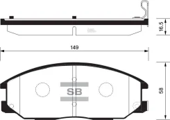 ������� ��������� SsangYong Actyon 2.0, 2.3 05- �������� 4813008250 Sangsin Brake Sangsin Brake SP1171 SP1171 ����