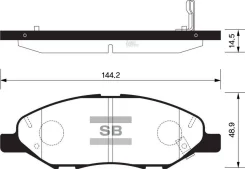 ������� ����. ���. Nissan Micra/March 03-; Note 05-; Tiida 05- Sangsin Brake SP1383 SP1383 ����
