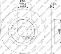   / /Ti-Guar  Hyundai Santa Fe 2000-2006 Trajet -2008 Mitsubishi Asx 2010- Outlander 2012-; D=294Mm; T=26Mm; Tg4615a117; (St46...