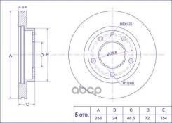   /  / /Ti-Guar  Mazda Premacy 1999-2005 Capella 1994-; D=258Mm; =24Mm; Tg-Ga4y-3325X; (Pd3518064s) 10726 09...