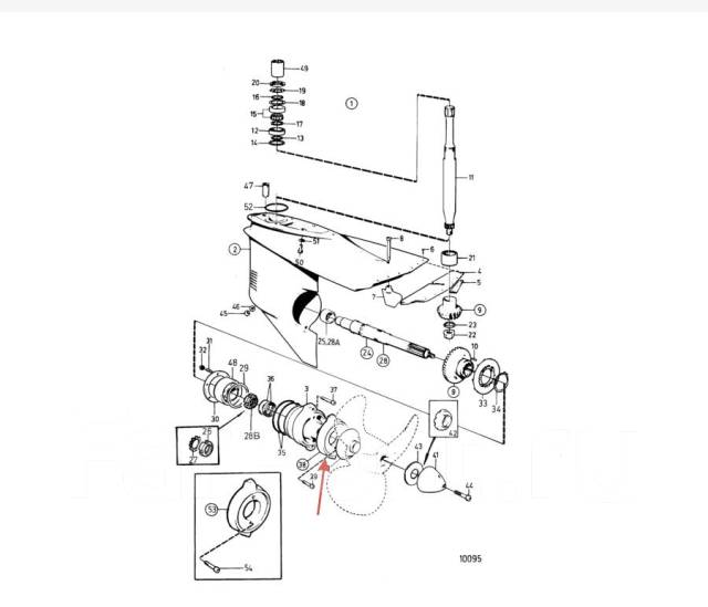 Анод цинковый для УПОК Volvo Penta SP 280,290 аналог 875815, новый, в ...