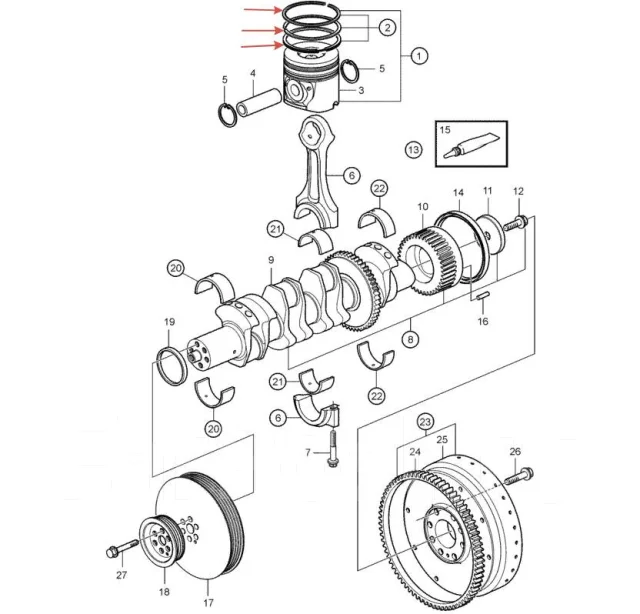 ������ ��������� Volvo Penta D4,6 21711728 ����