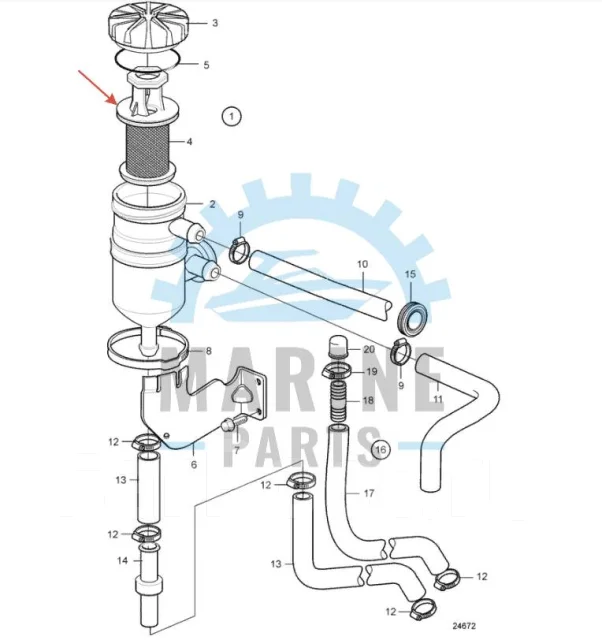 ������ ���������� ������� D4, D6 Volvo Penta �������� 3584145 ����