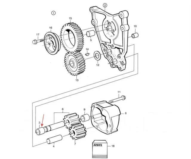 ������ ��������� ������ ��� Volvo Penta AD31, AD41 470234 ����