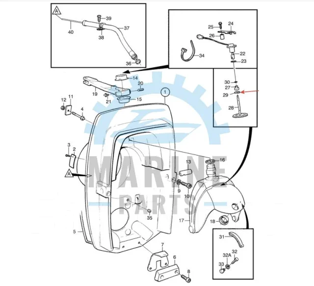 ���������� ��������� ������ ����� ��� Volvo Penta 966207 ����