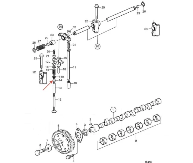 ������������ �������� ��� Volvo Penta KAD44, KAD300, D4,6 861700 ����
