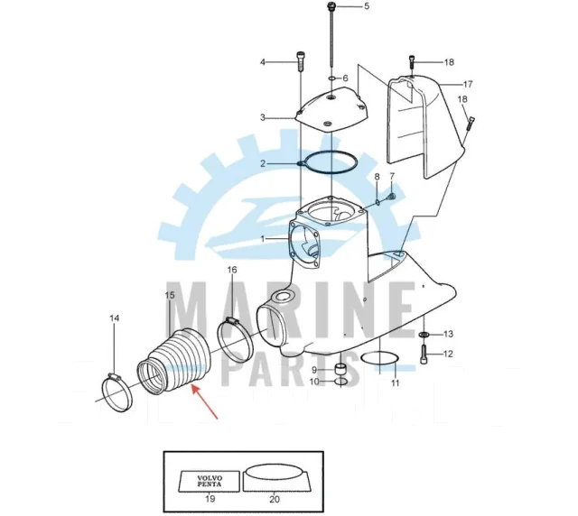 ����� (�������) ������� DPX-A, DP-G Volvo Penta 3860384 ����