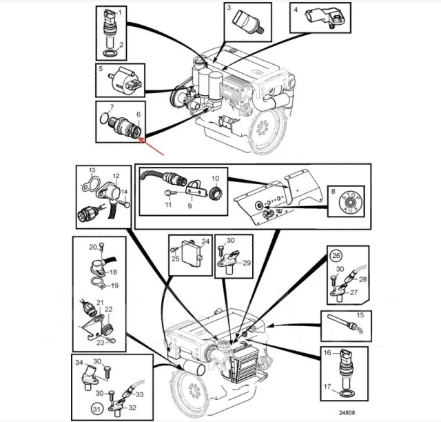 ������ �������� ����� Volvo Penta D-����� 22899626, 20898038, 21540602, 20886108, 20484678, 21634021, 21302639. ����