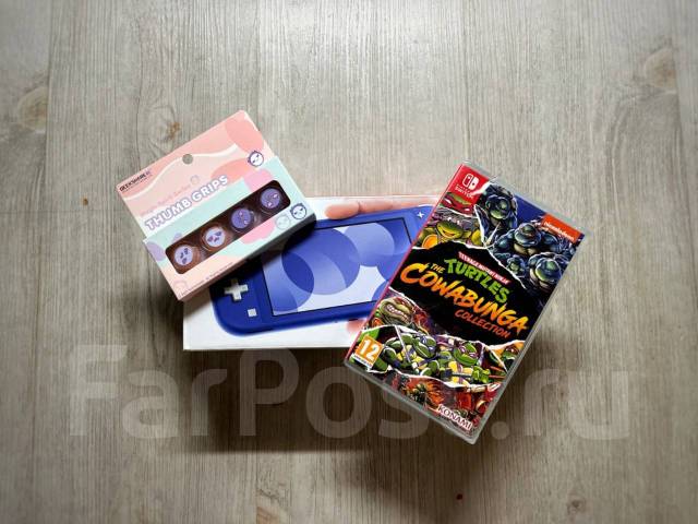 Nintendo Switch Lite+чехол+новая игра Черепашки Ниндзя+накладки стики ...
