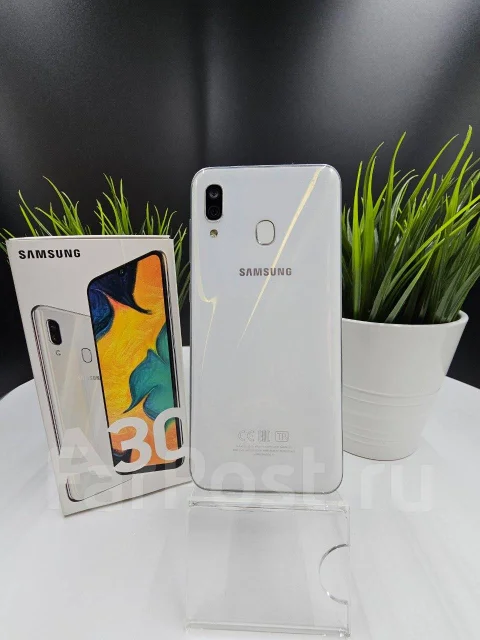 Samsung Galaxy A30. �/�, 64 ��, �����, 3G, 4G LTE, Dual-SIM, NFC ����
