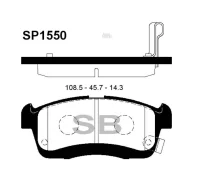 ������� ��������� ����� Toyota Passo 04- Sangsin Brake SP1550 SP1550 ����