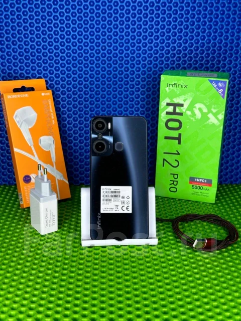 Infinix HOT 12 Pro. �/�, 128 ��, ������, 4G LTE, Dual-SIM, NFC ����