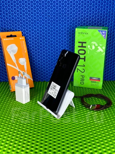 Infinix HOT 12 Pro. �/�, 128 ��, ������, 4G LTE, Dual-SIM, NFC ����
