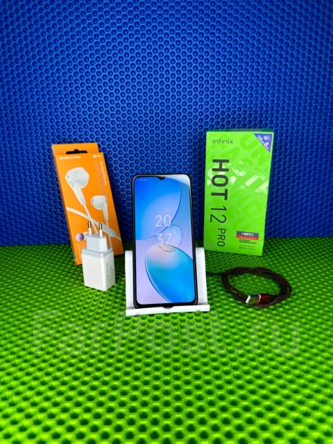 Infinix HOT 12 Pro. �/�, 128 ��, ������, 4G LTE, Dual-SIM, NFC ����