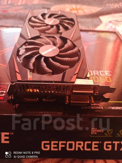 Видеокарта Gigabyte GeForce GTX 1060 (6GB, GDDR5,192bit, HDMI), б/у, в ...