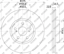 ���� ��������� /�������� /TI-GUAR ��� Toyota Premio 2007- T26 Allion; 275/22��; TG-43512-12710 GR-20850 ST4351212710 RN1576V Tiguar TG4351212710 TG435...