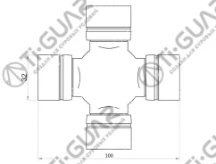 ���������� /TI-GUAR ��� Nissan Safari /32*100; TG-CJCS029; (TN-135 GUN-35) 3712501J25 Tiguar TG-CJCS029 TGCJCS029 ����