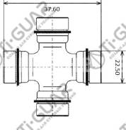 ���������� TI-GUAR /Nissan Vanette Atlas 1982-1992 Navara 1987-1998 25*64 TG-CJCS012 GUN27 37124P3000TI-GUAR 37.60x22.50 TG-CJCS056 GUD88 0437187503 T...