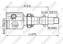   / Ti-Guar  Toyota RAV4 /ACA3, ALA3, GSA33, ZSA3 /2005-2012 /27*40*24 Ti-Guar TG-CVJ0030 TGCVJ0030 