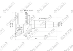 ���� �������� /TI-GUAR ��� Toyota Windom MCV2# 2MZ /ABS /26*56*30; TG-9569Z48; (0110-069A48 TO-069A48 JCT0065A) 0110069A48 4341007030 4341006170 Tigua...
