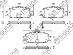 ��������� ������� �������� /�������� �������� 4�� /TI-GUAR ��� Honda Accord 2013-, Vezel RU#, Stepwgn RP# 2015-; TG-28005 TG-28005C BP28005 AN789WK AN...