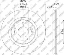   / /TI-GUAR  Mitsubishi Outlander 2003- Lancer 2007-; D=294mm, 24mm; TG-MR128659; (ST- BR23134T RN1403) 09 Ti-Guar TG-MR12865...
