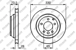 ���� ��������� /������ /TI-GUAR ��� AUDI Q7 2006-2010, Volkswagen Touareg 2002-2010, Porsche Cayenne 2002-2010; 330/28��; TG-95535240131 RN1737V 95535...